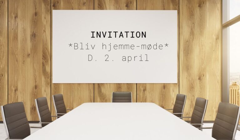 bliv hjemme møde